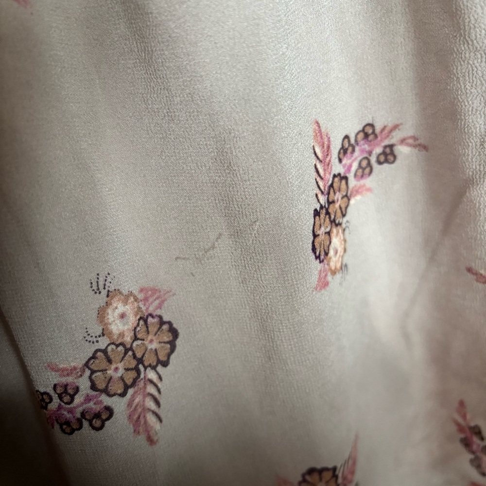 Anthropologie One September Fiora Floral Empire Top, Grey Size XL Pink Blush - Picture 9 of 12